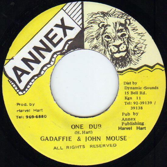 

7inch Record GADAFFI & JOHN MOUSE - One Dub NONE Annex Jamaica Reggae, Ska & Dub Used
