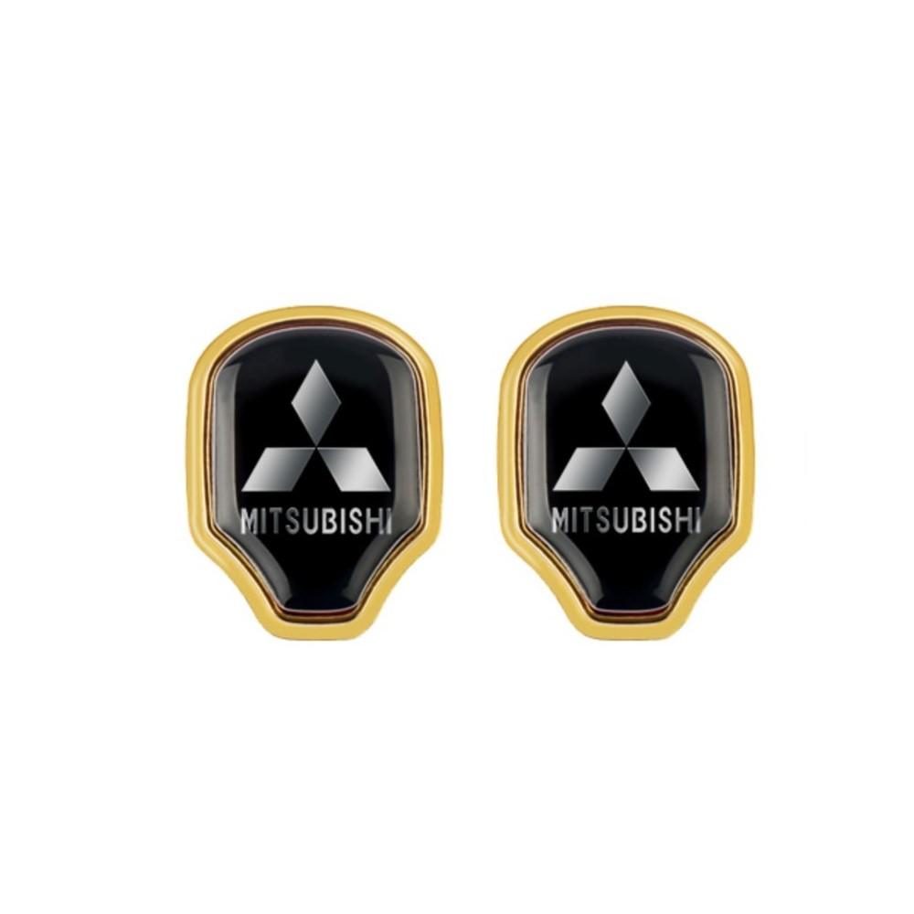 1/2Pcs 3D Metal Car Interior Storage Hook Up Sticker Accessories For Mitsubishi Lancer 9 10 Outlander 3 Asx L200 Pajero Eclipse GB1