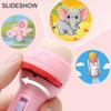 1Pcs+3Carsd Cartoon pattern projection flashlight toy glowing puzzle toy