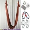 Aerial Yoga Hammock Set With Stretchy Fabric Home Gym Studio Practice Indoor Fitness Suspension Trainer