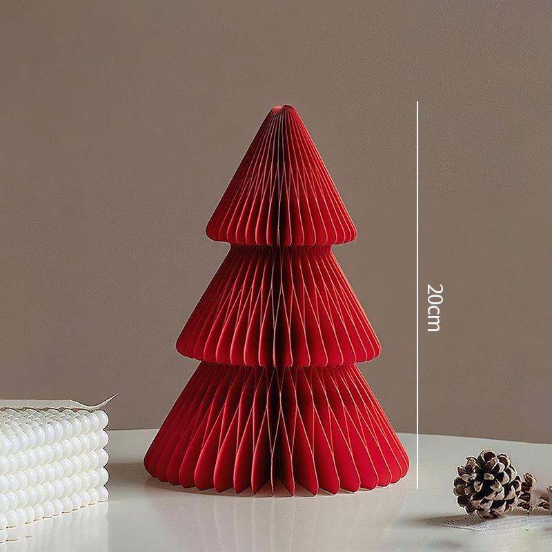 Papierowa Choinka Plaster Miodu 3D Święty Mikołaj Kula Plaster Miodu Dekoracja Stołu Ozdoby na Biurko Dekoracje na Przyjęcie Bożonarodzeniowe
