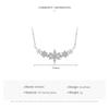 MODIAN 925 Sterling Silver Dazzling Clear CZ With Daisy Flower Pendant Necklace for Women Link Chain Wedding Engagement Jewelry