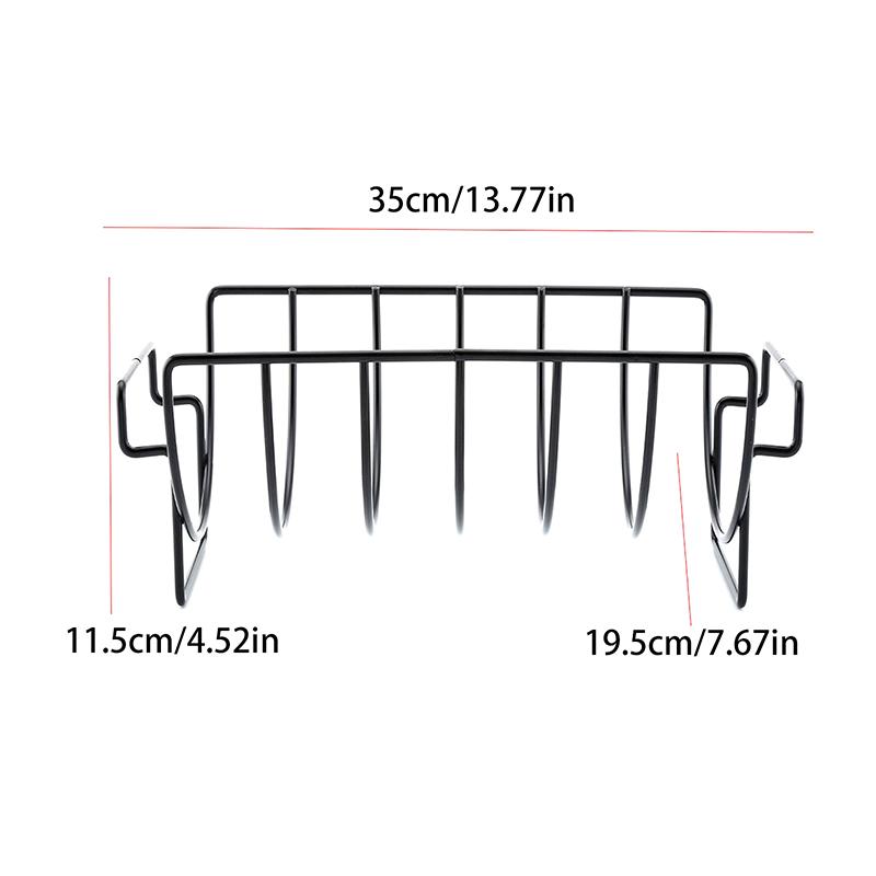 Suport antiaderent pentru coaste, raft pentru coaste, grătar pentru coaste și fripturi, oțel inoxidabil, grătar, grătar, pui, coaste de vită, suport pentru coaste, coș pentru grătar