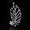 Shining Princess Fashion Exquisite Rhinestone Hollow Leaf Brooch Clothing Accessories Brooch Pin Jewelry Banquet Brooch Pin