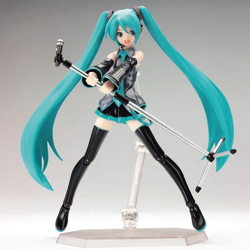 

Hatsune Miku Anime Action Figures Movable Joints Contain The Props Desktop Decoration Collection PVC Model Toys Kids Gifts