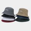 Spring and Summer Cotton Letter Bucket Hat Fisherman Hat Outdoor Travel Sun Cap for Men and Women 85