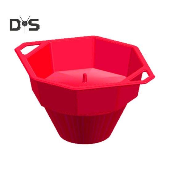 

Силиконовая микроволновая печь для попкорна, складная миска с ручкой на крышке, экологически чистая, безотходная, устойчивая к высоким температурам, многоразовая, кухонная утварь для дома красный