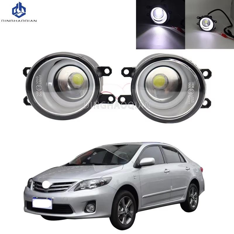 2 Pieces Car Fog Light LED Angel Eye DRL Daytime Running Lamp H11 12V High Bright For Toyota Corolla Altis 2011 2012 2013