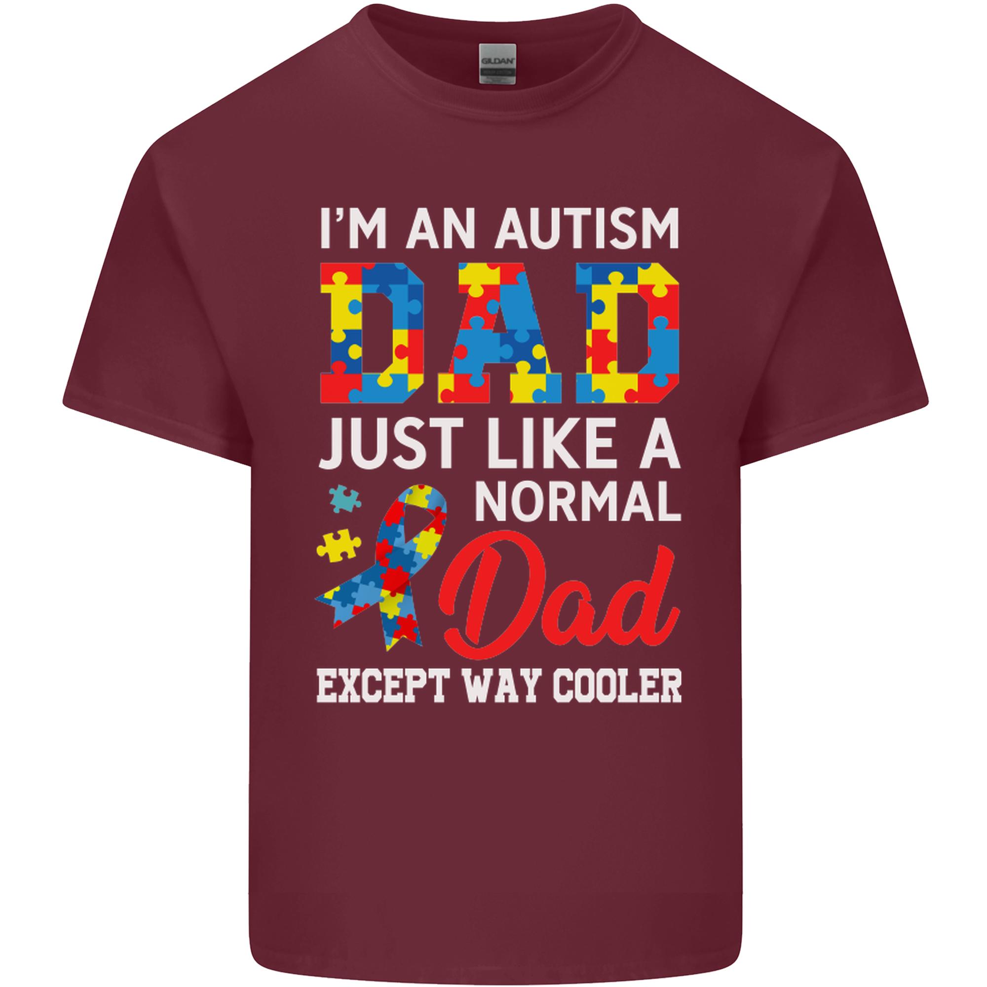 Autism Dad Autistic Fathers Day ASD Unisexs Light Cotton TShirt S
