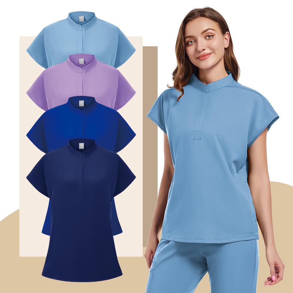 Women's V-Neck Scrub Suit - Cross-Border Nurse & Doctor Workwear Fashion