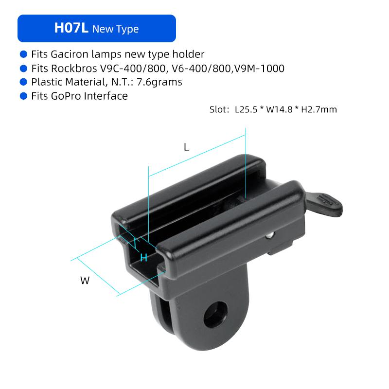 Gaciron H03/ H07 Support de phare de vélo Boucle de lampe LED avant Adaptateur de montage rapide Libération Support Pièces de cyclisme 7