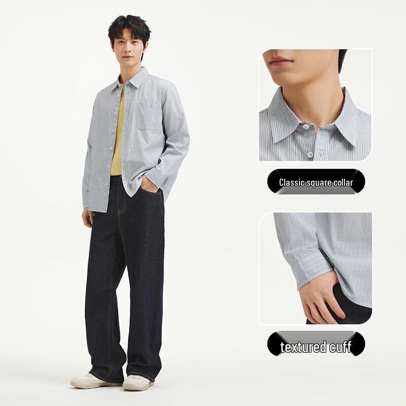 Hotwind Men's Striped Long Sleeve Shirt