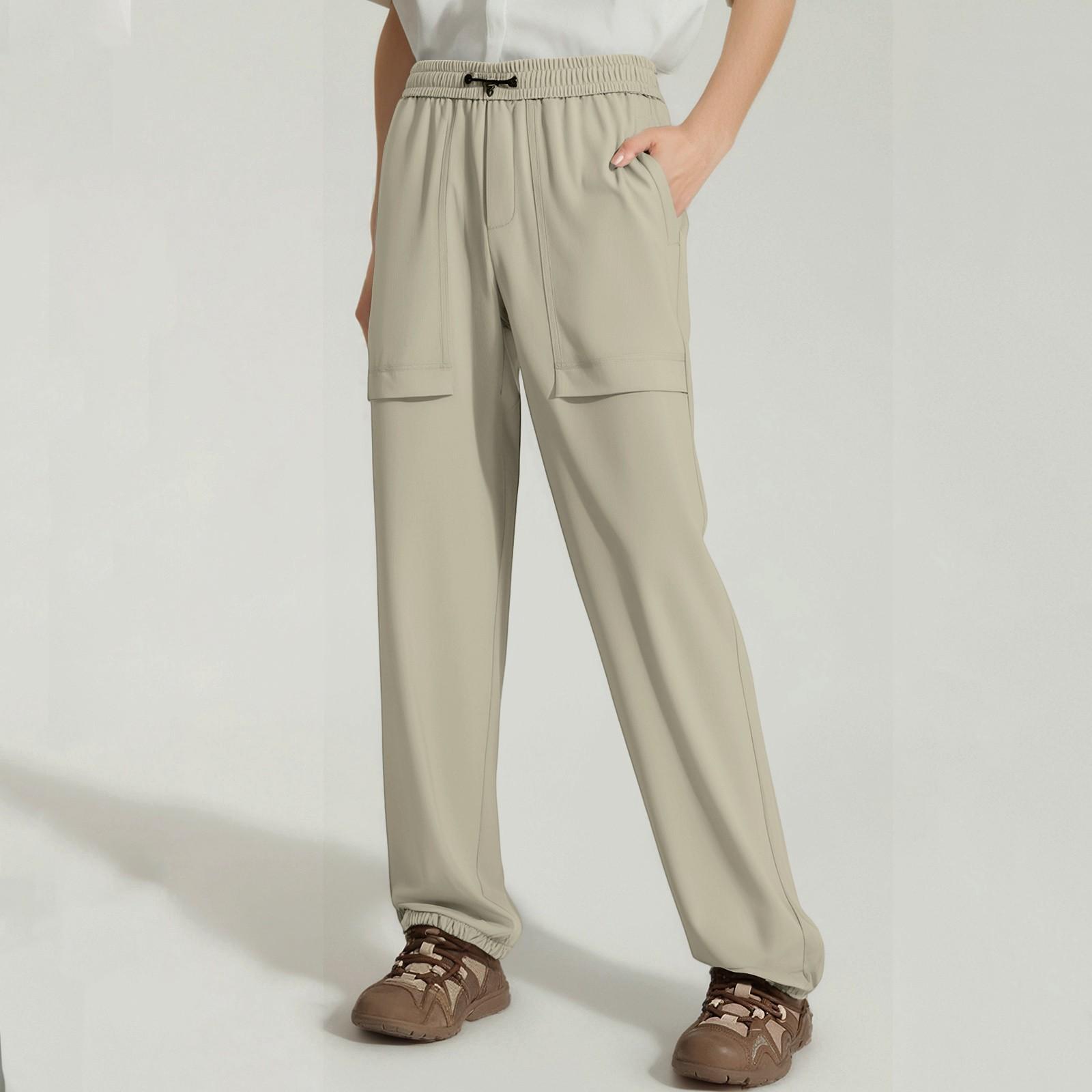 

Женские свободные и удобные уличные модные спортивные брюки Легкие быстросохнущие брюки из ледяного шелка Дышащие спортивные брюки XXL хаки