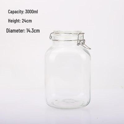 Bocal de rangement carré en verre ZISIZ avec fermeture à boucle