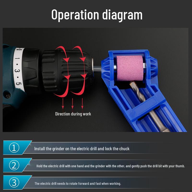 Portable Drill Bit Grinder for Straight Shank Twist Drills