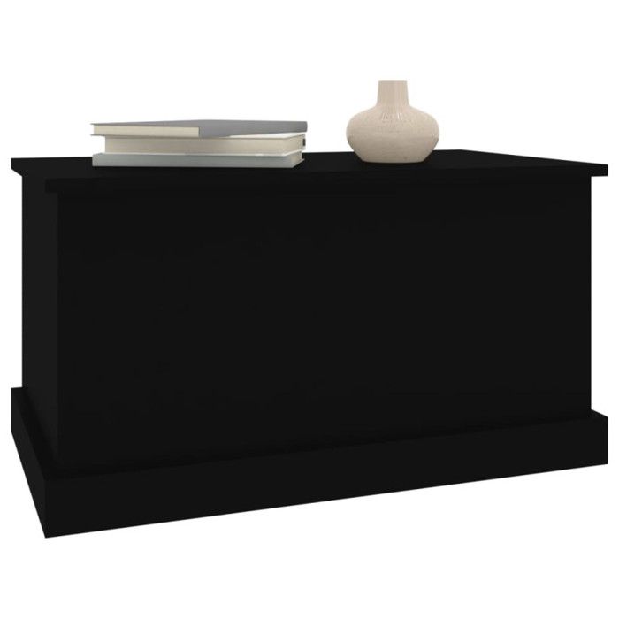 VidaXL Boîte de rangement noir 70x40x38 cm bois d'ingénierie 816505