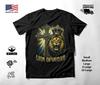 Lion de Juda Croix Ornée T-shirt Chrétien Noir Unisexe S-2XL