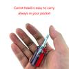 Pack of 2 Mini Double Use Screwdrivers Portable Design for Everyday Use and Emergency Repairs Flathead and Crosses Head