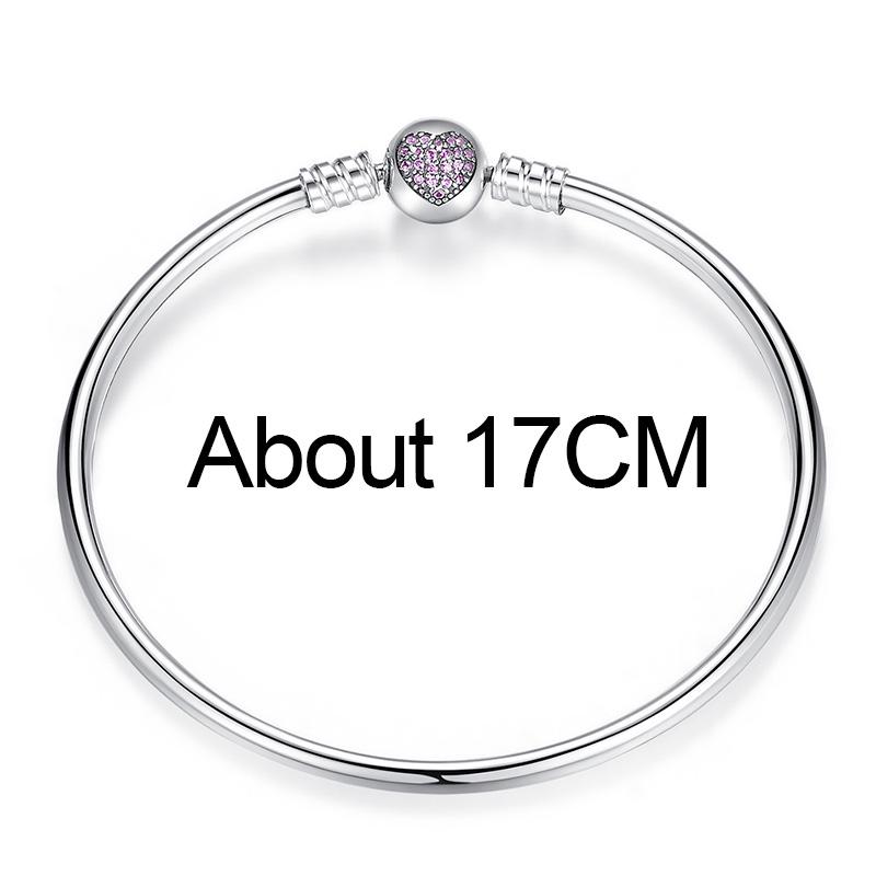 Bamoer Autentický 100% stříbrný hadí řetízkový náramek a náramek Pave Star Cubic Zirconia