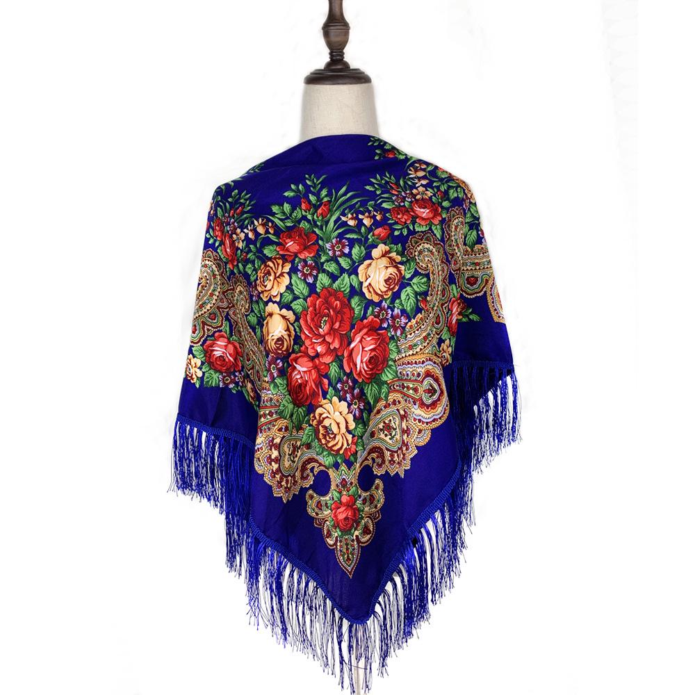 Bohemian Ethnic Tassel Floral Scarf - Year-Round Versatile Wrap