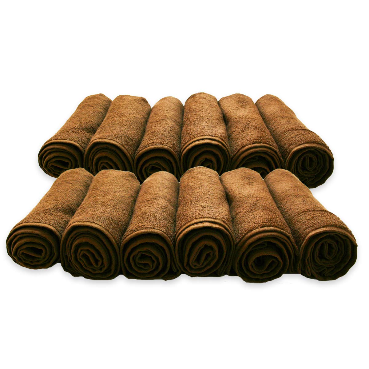 

Набор из 12 полотенец для лица 34 x 86 240 Сера Коммерческого класса, см, Момме, Окрашенные стойким к выцветанию красителем, 02-060-12P (Темно коричневый)