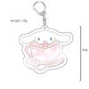 Sanrio Kuromi Pink Cat & Puppy Acrylic Keychain Anime Pendant
