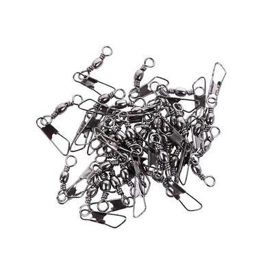 Metal Tackle With Interlock Hanging Snap Fishing Line Connector Swivels Solid Rings Fishing Pins