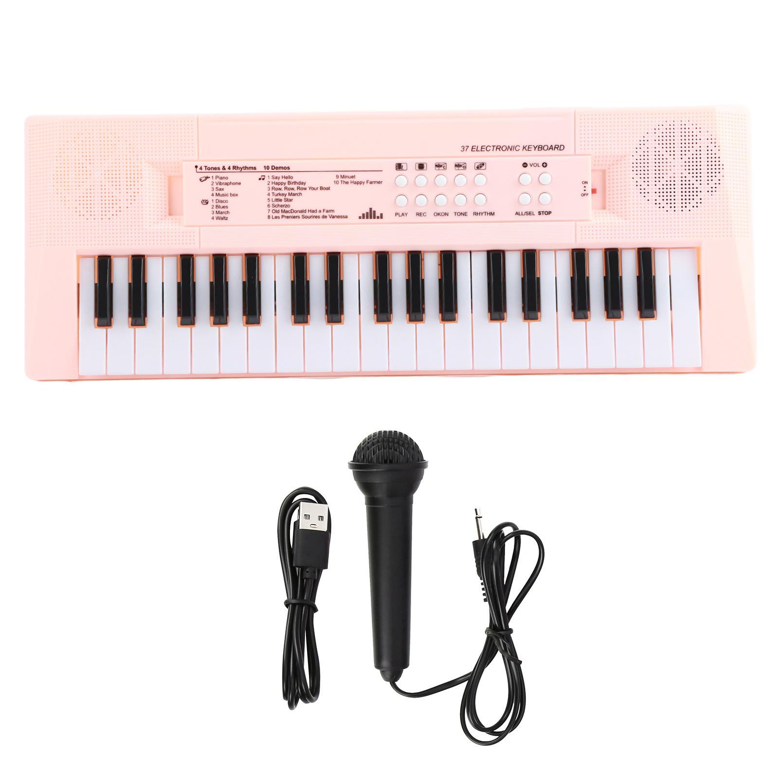 BF‑3738 Музыкальная клавиатура Электрическое пианино с 37 клавишами для начинающих Образовательный инструмент Электрическая клавиатура Музыкальная клавиатура розовый
