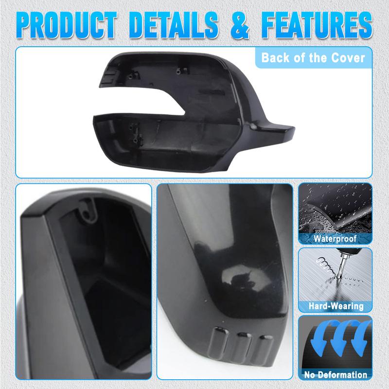 Left Right Side Door Wing Mirror Cover Rearview Mirror Shell for Honda CRV RE1 RE2 RE4 2007 2008 2009 2010 2011 Glossy Black