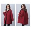 2024 Women's Mid-Length Fleece-Lined Cotton Coat - Plus Size, Loose Fit, Warm Winter Jacket for Middle-Aged Women
