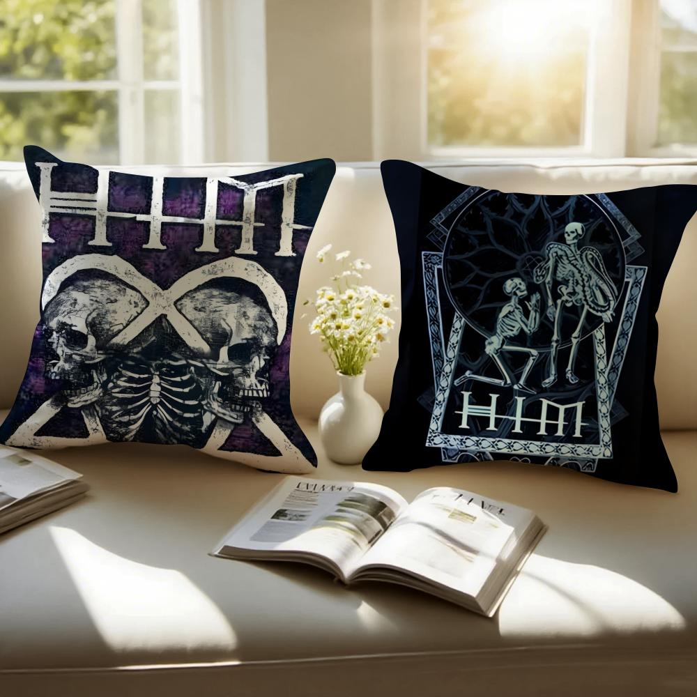HHim OOrnateES HHeartagram Cushion Cover Pillowcase Antidustmite Invisible Zipper Short Plush Sofa Cushion
