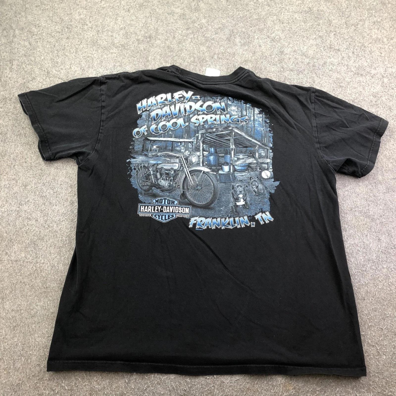 Harley-Davidson Shirt Mens XL Black Eagle Cool Springs Franklin TN Graphic Tee 2XL