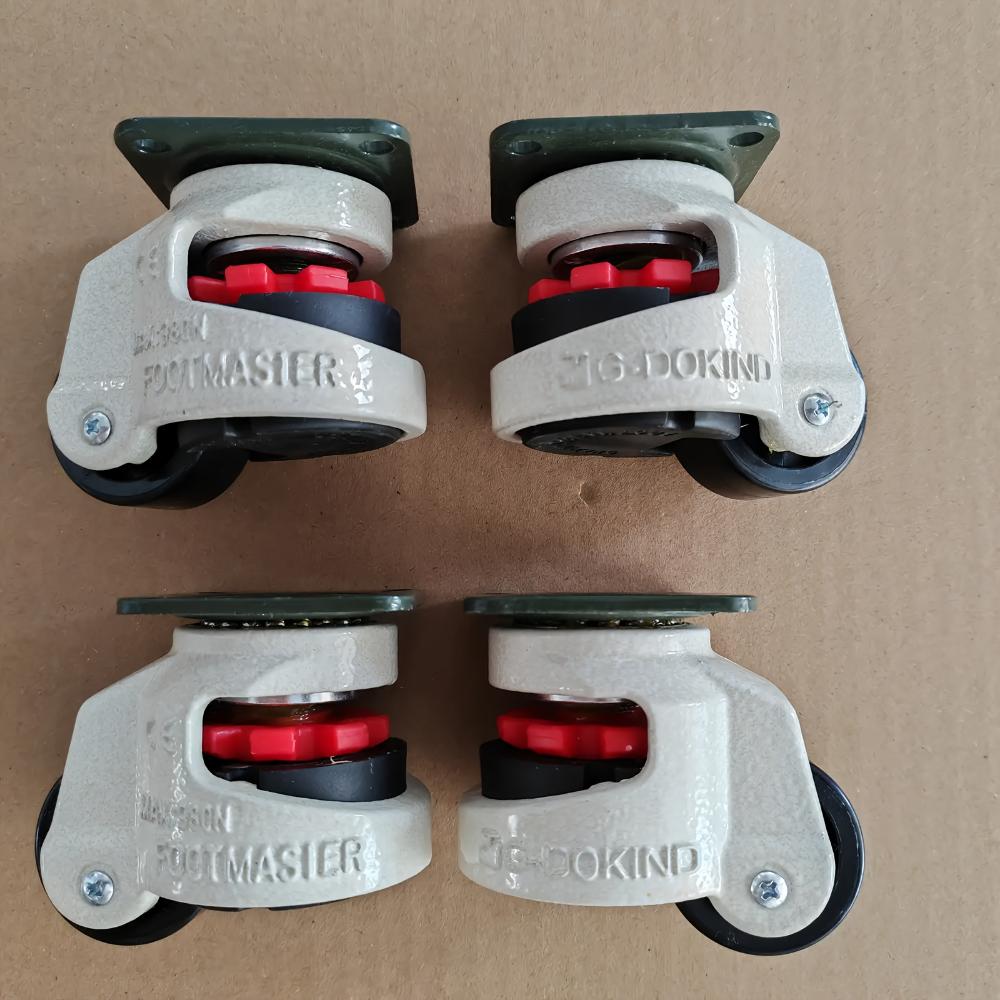 4‑Pcs Heavy‑Duty 40F Swivel Caster,Aluminum‑Profile,Balance‑Adjustable Alloy Frame,20.87Kg Load,Industrial Wheel for Material‑Handling & Multi‑Floors