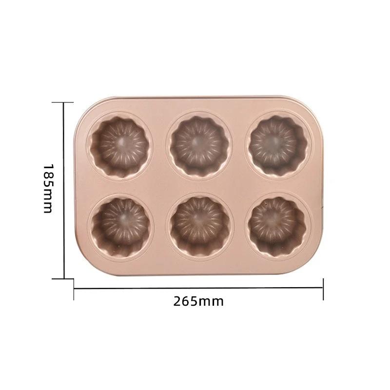 

6/9/12 отверстий Форма для торта Углеродистая сталь Форма для выпечки Мини-форма для торта Канеле Формы для маффинов и кексов Инструмент для выпечки десертов Домашняя кухня Готовить