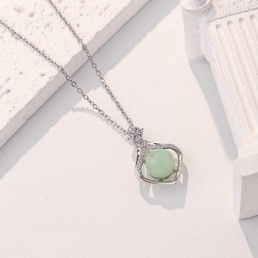 Kadın Lüks Titanyum Çelik Kolye Ucu Klavikula ve Uzun Kazak Kolyesi - Niş Tasarım