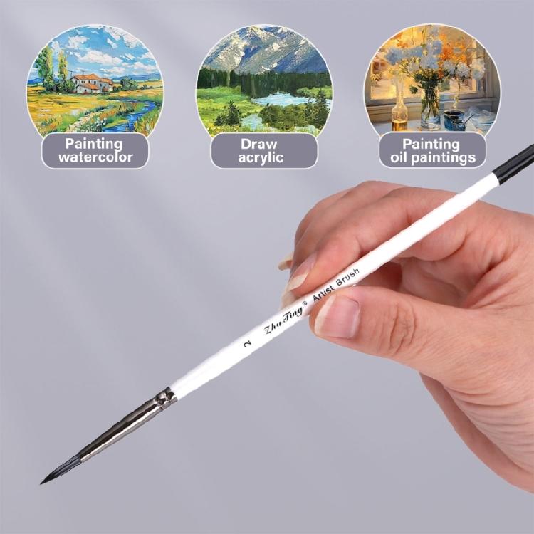 6 Pcs/Set Fine Tip Paint Brush Nylon Hair Painting Brush Artist Paint Brush Acrylic Paint Brush Drawing Supplies