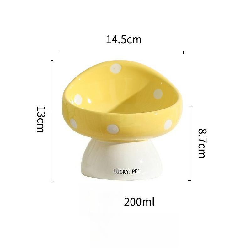 Cat Bowl Ceramic Oblique Mouth Protection Cervical Spine Drinking Bowl Grain Basin Cat Rice Bowl Pet Supplies