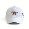 Embroidered Eagle Flag 6-Panel 100% Cotton 250th Anniversary Sporty Baseball Cap Adjustable Outdoor Sun-Protection Snapback