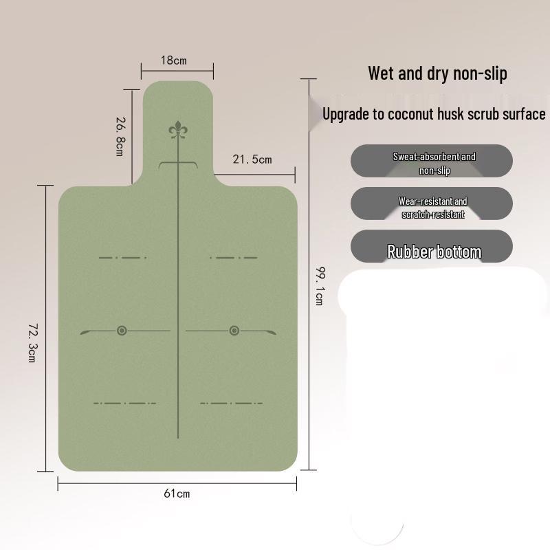 OEING Non-Slip Foldable Yoga Mat with Alignment Lines
