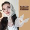Embroidery Lace Scarf Hollow Out Hair Scarf Headband Vintage Foulard Bandana  for Women