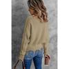 Autumn and Winter Fashion New Style Gray Cotton V-neck Long-sleeved Tassel Ripped Sweater, Casual Loose Blue Ladies Pullover Sweater  Top AL6101