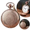 Vintage Pocket Watch Bronze Color Quartz Watch Cool Chain Hollow Love Heart Watches Necklace Pendant Gifts For Women Man