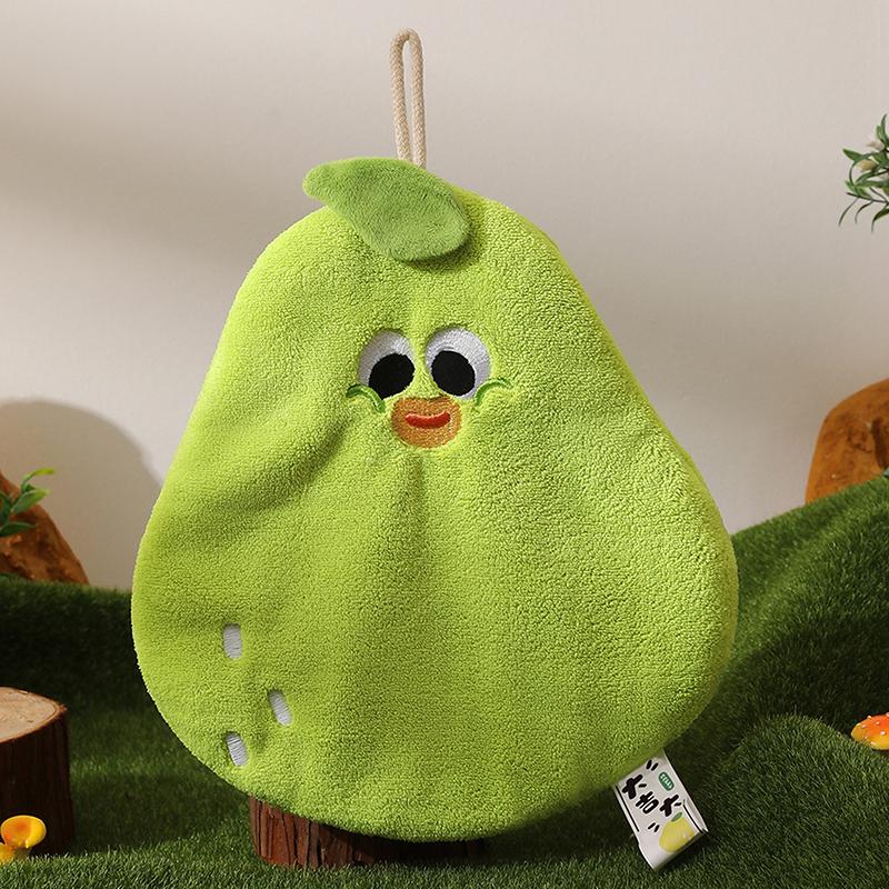 

Cartoon Hand Towel Cute Fruit Kitchen Towels Absorbent Hanging Towel Kitchen Cleaning Cloth Quickly Dry Hand Towel For Bathroom