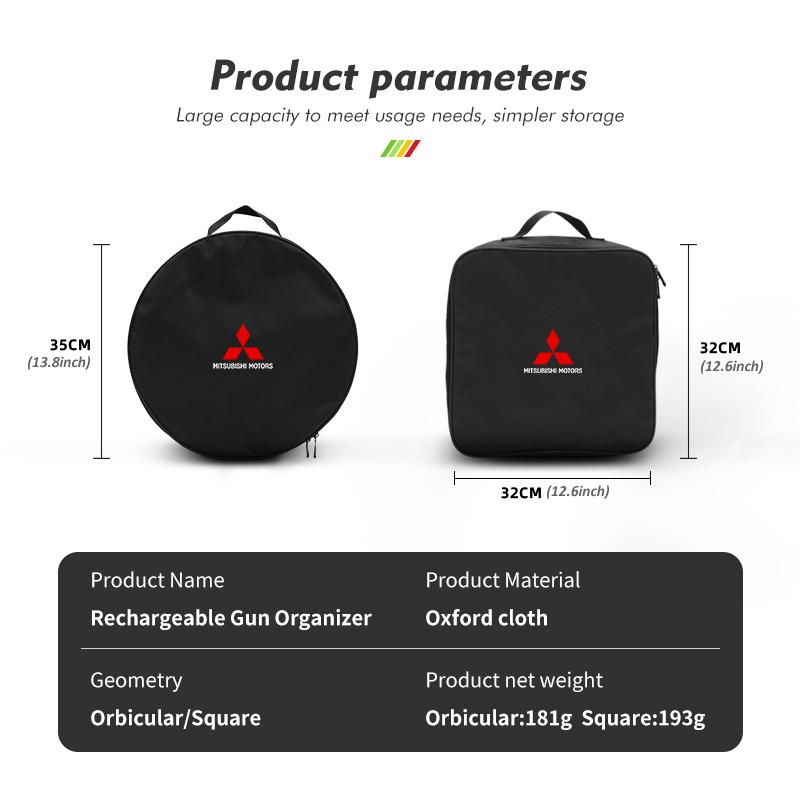 Car Oxford Cloth Charging Compartment Waterproof Storage Bag For Mitsubishi Lancer ASX Pajero Mirage Attrage Xpander Outlander