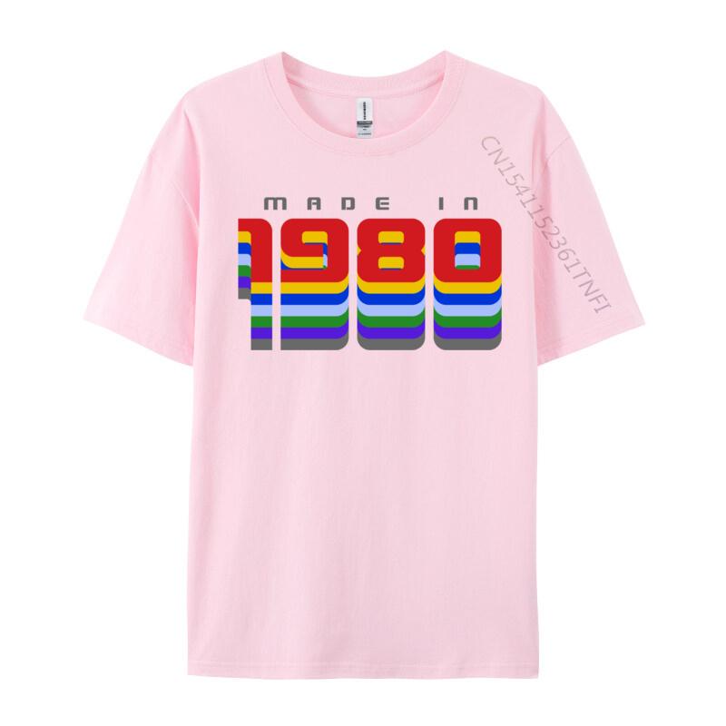 Made In 1980 40th Birthday Cotton Casual Tops Shirt 2024 Newest Student T Shirts Casual Autumn Tshirts