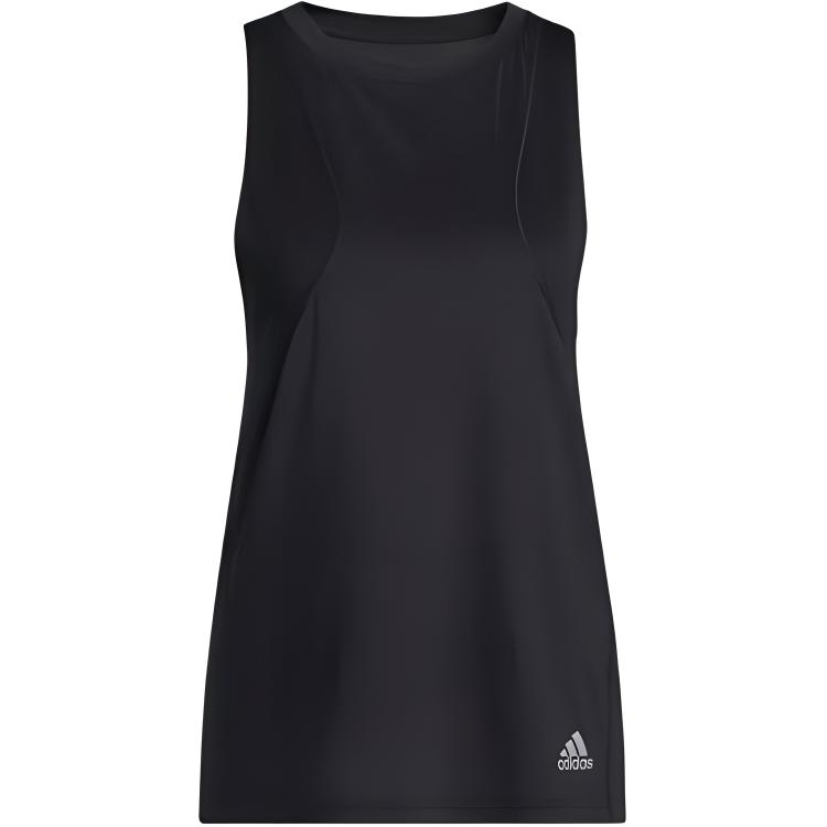 

Adidas Майка для бега с тремя полосками и логотипом, женская, черная, H13243 M