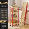 3-Tier Foldable Rolling Storage Cart Kitchen Living Room Snacks Gap Space Organization Steel Frame