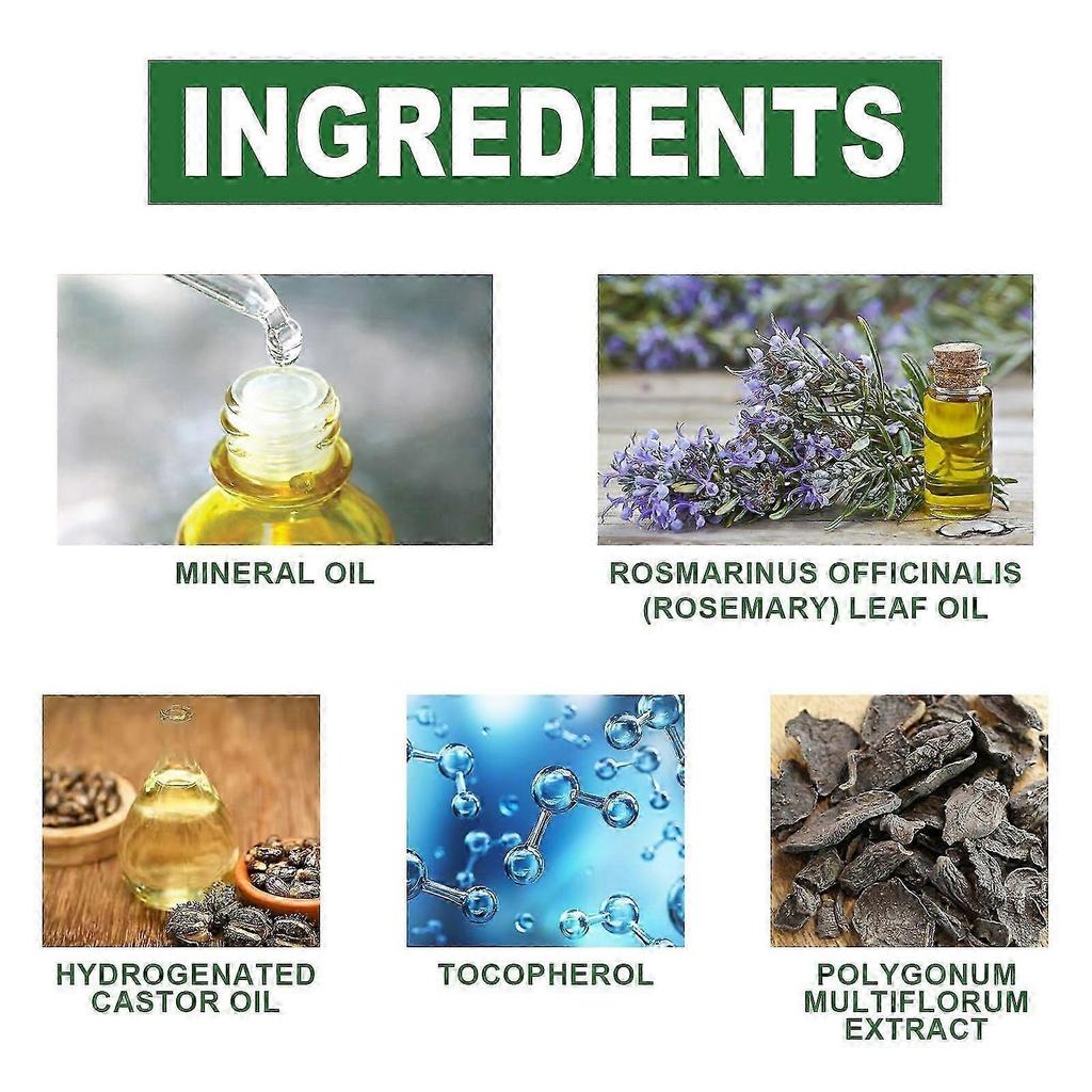 Olio Ristoratore al Rosmarino per Capelli per la Crescita e il Nutrimento Condizionamento Profondo, Riparazione delle Punte Secche, Sollievo dallo Stress e Capelli più Lisci per Tutti i Tipi di Capelli