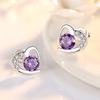 Chic Heart Shaped Stud Earrings For Women Fashionable Versatile Hypoallergenic Personality Love Ear Jewelry