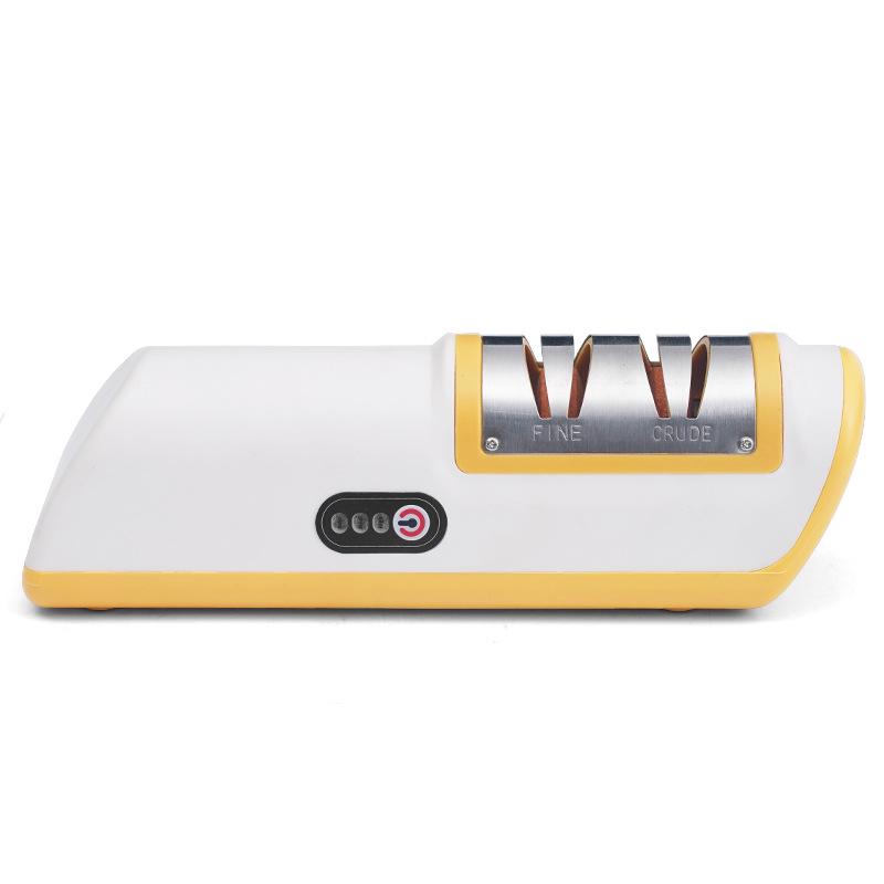Electric Knife Sharpener with Whetstone and Quick Charging - Compact Kitchen Tool